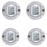 Luz de Cortesia Redonda Branca 6 Leds 12V - Kit 04 unidades - Cód. RM308