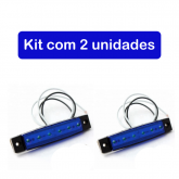 Luz de Cortesia Azul Slim 6 Leds 12v e 24v - Kit 2 unidades - Cód. RM200
